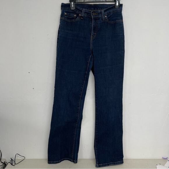 Levi’s Dark Wash High Rise Bootcut Jeans Womens 26 Zip Fly 30in Inseam - Picture 1 of 12